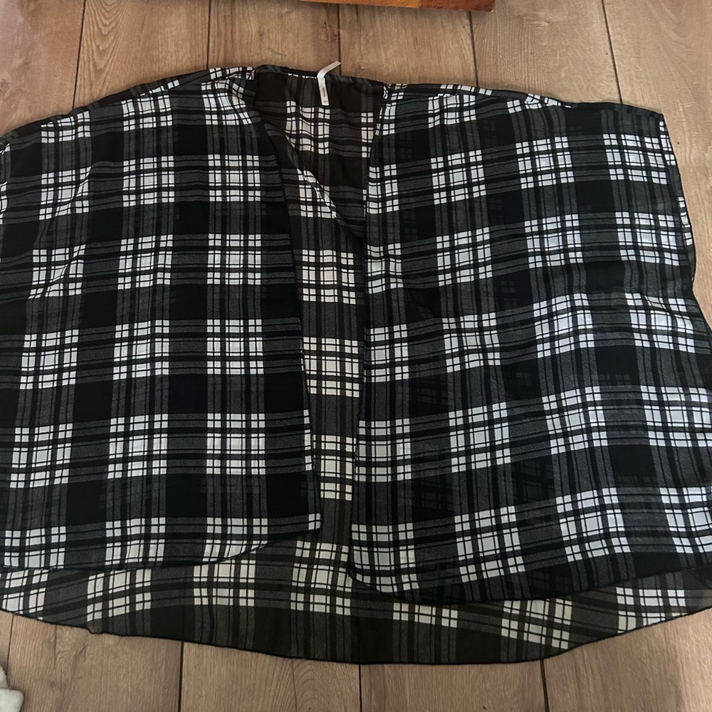 Black and White Plaid Kimono- 1X/2X